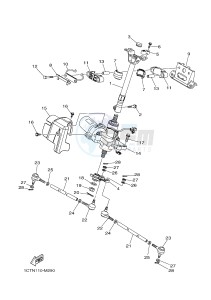 YFM450FWAD GRIZZLY 450 EPS HUNTER (BM72) drawing STEERING