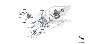 SH125ADD SH125i UK - (E) drawing WATER PUMP