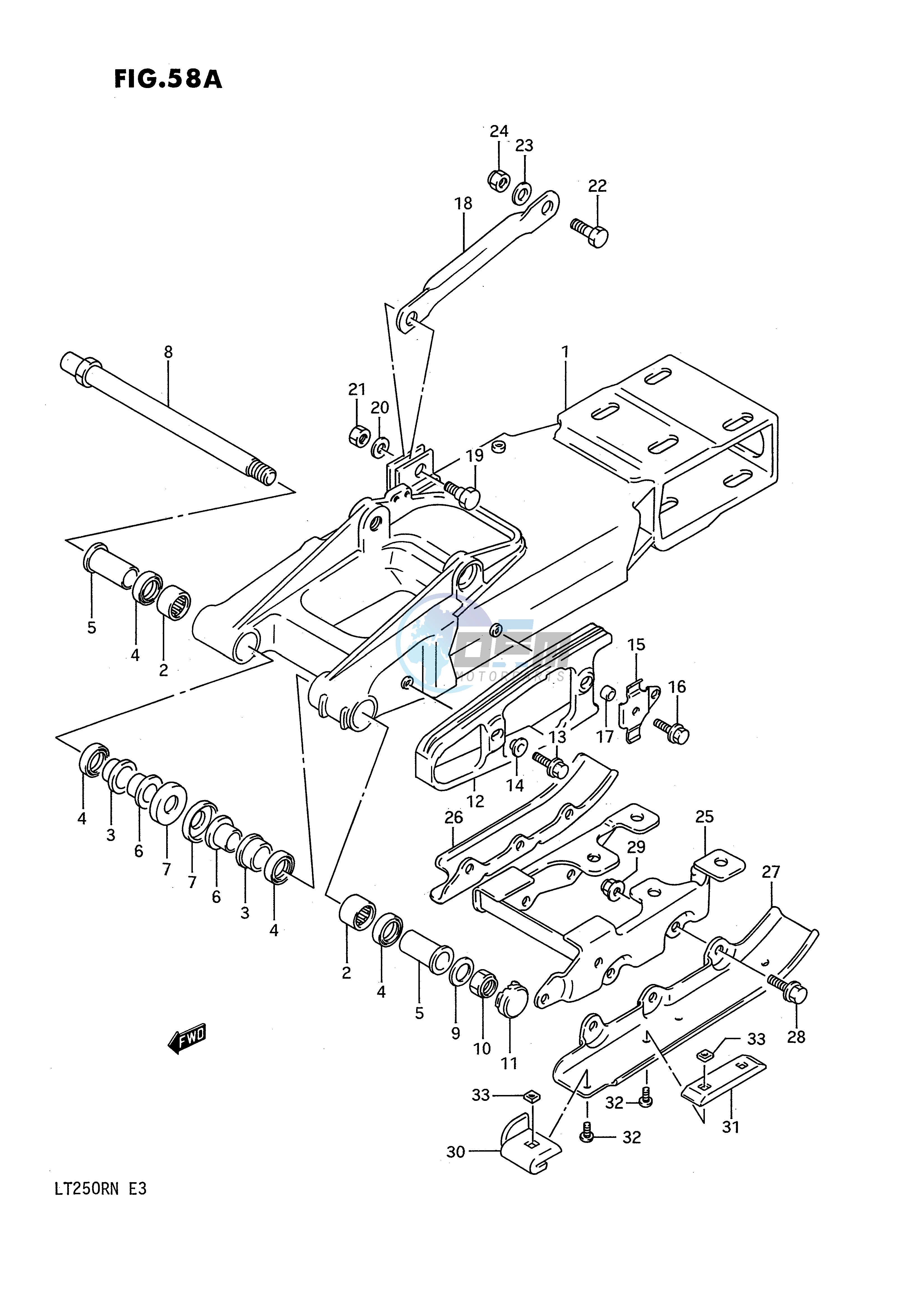 REAR SWINGING ARM (MODEL M N)