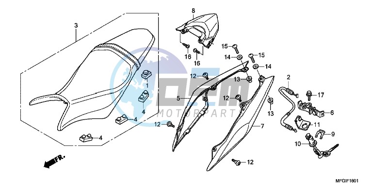 SEAT/ REAR COWL (2)