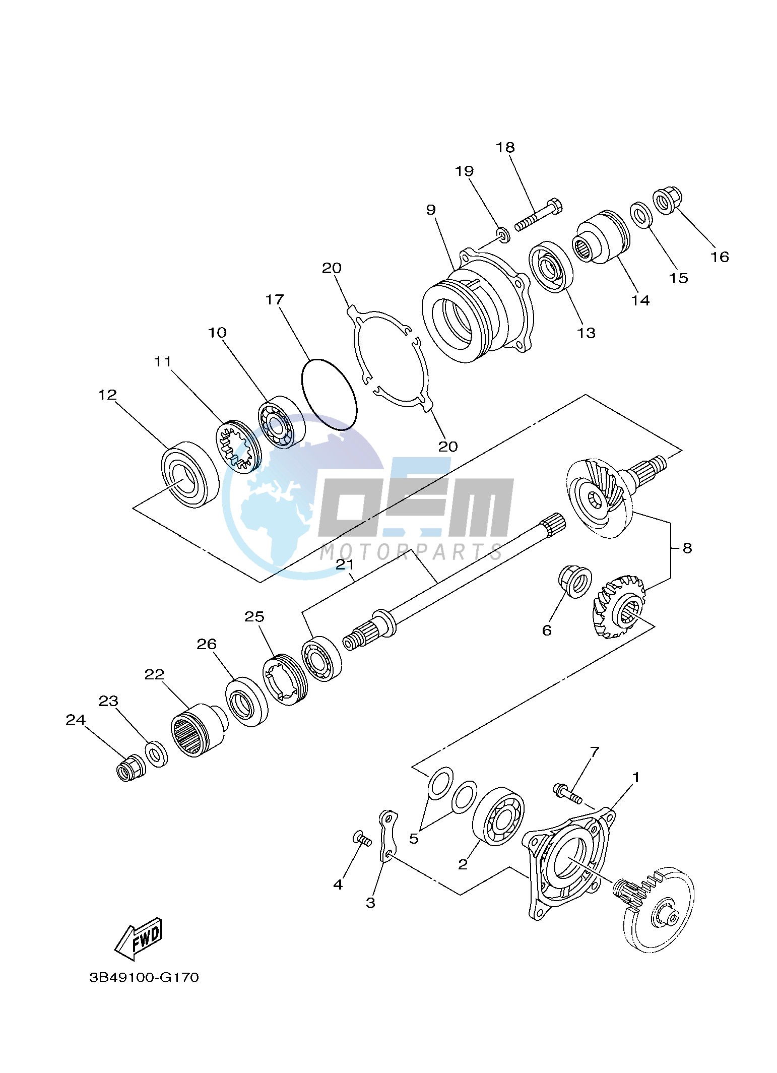 MIDDLE DRIVE GEAR