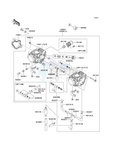 KVF 650 D ([BRUTE FORCE 650 4X4] (D6F-D9F) D8F drawing CARBURETOR -- US- -