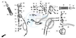 TRX400EX SPORTRAX 400EX drawing HANDLE LEVER/SWITCH/CABLE (TRX400EX7)