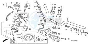 CB600F9 Europe Direct - (ED) drawing HANDLE PIPE/TOP BRIDGE