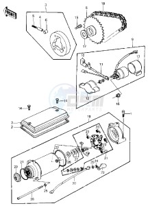 KZ 440 D [LTD BELT] (D1) [LTD BELT] drawing STARTER MOTOR_STARTER CLUTCH -- 80 D1- -