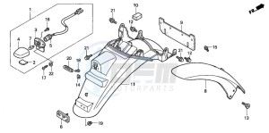 SH150 125 drawing REAR FENDER