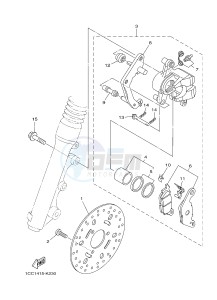 XC100E (1RS2) drawing FRONT BRAKE CALIPER