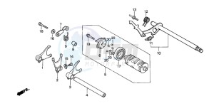 NTV650 drawing GEARSHIFT DRUM