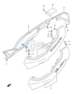 GSF1200 (E2) Bandit drawing FRAME COVER (GSF1200X SX)