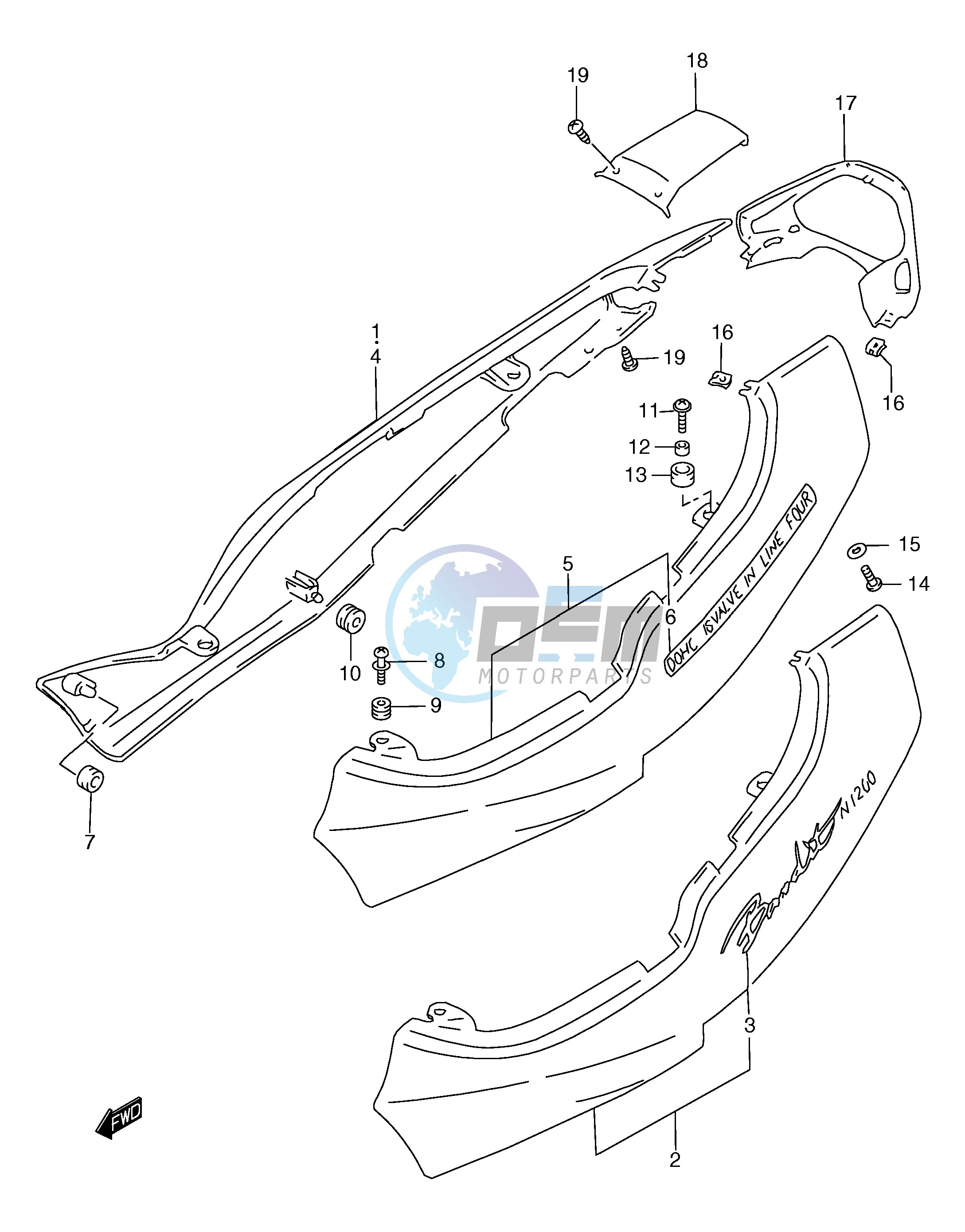 FRAME COVER (GSF1200X SX)