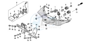 VFR800 drawing REAR COMBINATION LIGHT (E,ED,EK,F)