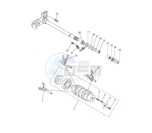 XT Z TENERE 660 drawing SHIFT CAM AND FORK