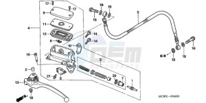 VFR8009 Ireland - (EK / MME TWO) drawing CLUTCH MASTER CYLINDER