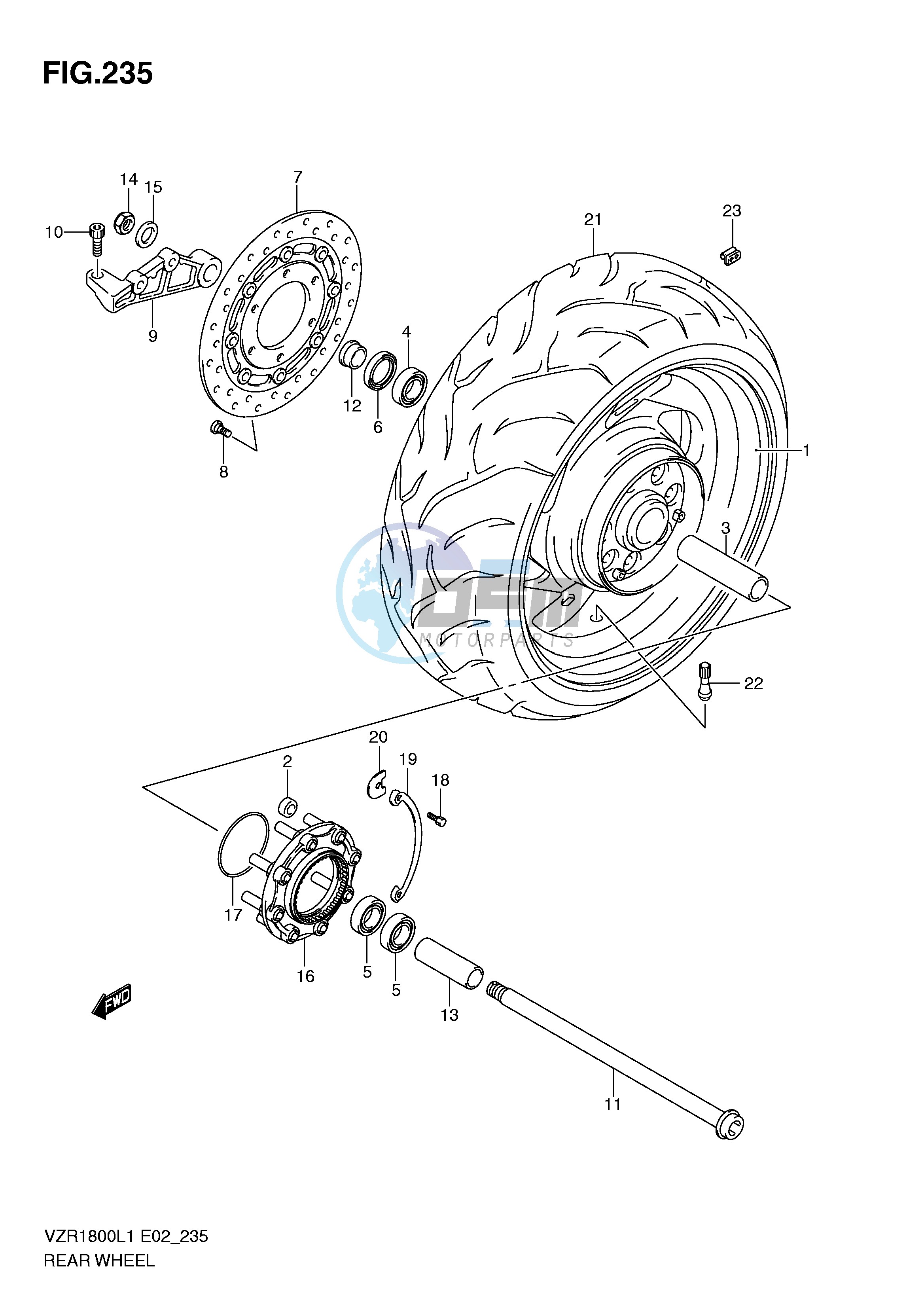 REAR WHEEL (VZR1800L1 E19)