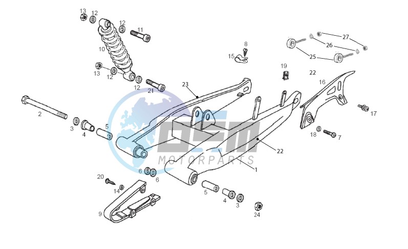 Swing arm - Shock absorber