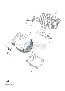 XVS950CUD-A XV950 ABS XV950 R-SPEC (BS54) drawing CYLINDER