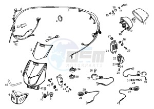 SENDA SM DRD E1 E1R - 50 cc drawing WIRING HARNESS