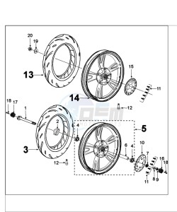 TWEET 125 C PRO drawing WHEELS