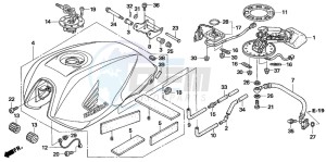 CB1300SA CB1300SUPERBOLD'OR drawing FUEL TANK