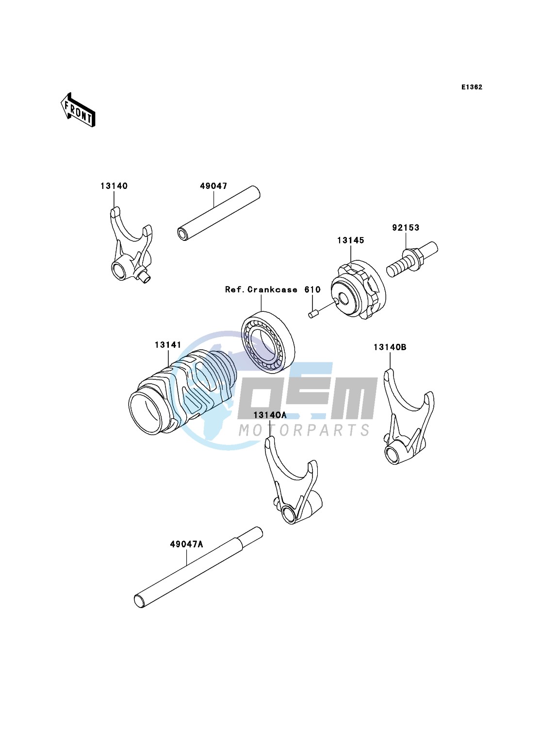 Gear Change Drum/Shift Fork(s)