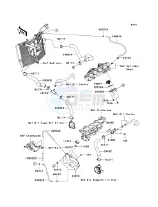 ZX 600 R [NINJA ZX-6R MONSTER ENERGY] (R9FA) R9FA drawing WATER PIPE