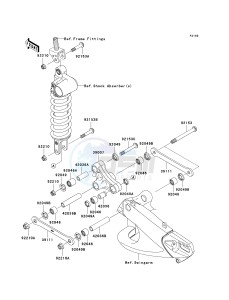 ZX 1000 D [NINJA ZX-10R] (D6F-D7FA) D6F drawing REAR SUSPENSION