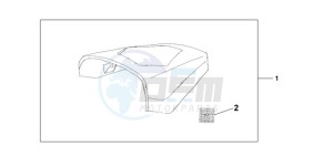 CBR125RWA Australia - (U / WH) drawing REAR SEAT COWL - WHITE