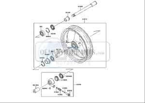 ZRX 1200 (EU) drawing FRONT WHEEL