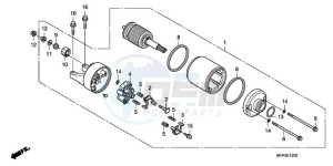 CB1300A9 France - (F / ABS CMF MME TWO) drawing STARTING MOTOR