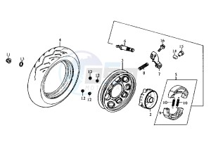 CINDERELLA - 50 cc drawing REAR WHEEL