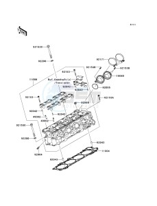 KRF 750 F [TERYX 750 4X4 NRA OUTDOORS] (F8F) C9FB drawing CYLINDER HEAD