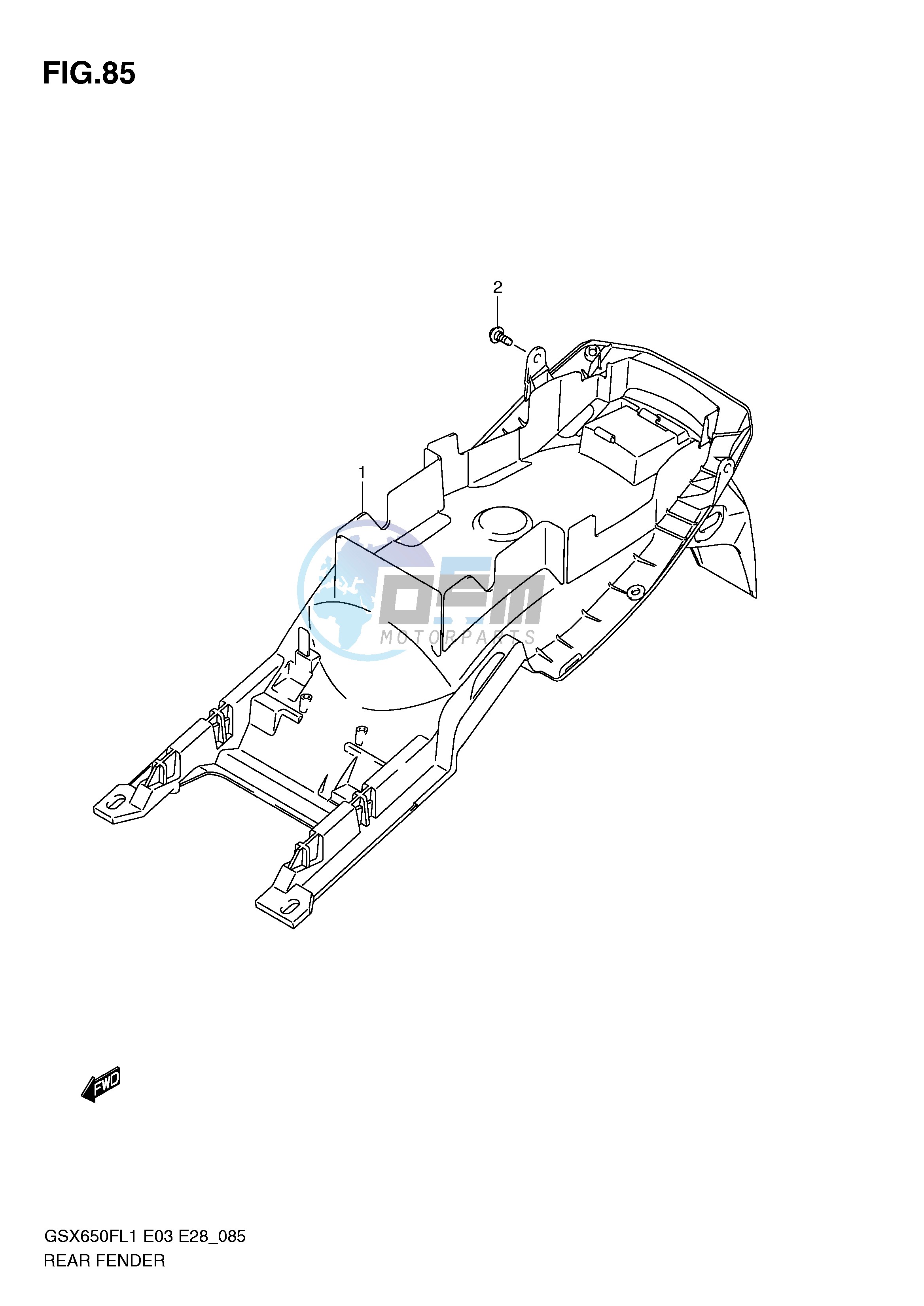 REAR FENDER (GSX650FAL1 E33)