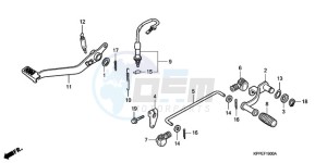 CBR125RWA Europe Direct - (ED / BLA) drawing PEDAL