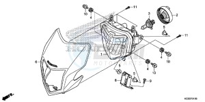 CRF250LAH CRF250LA ED drawing HEADLIGHT (CRF250L/ LA)