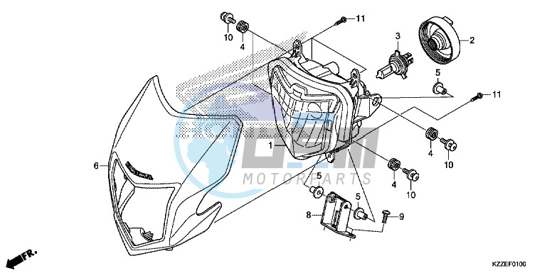 HEADLIGHT (CRF250L/ LA)