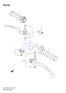 GSF1250 (E2) Bandit drawing HANDLE LEVER (GSF1250AL0)