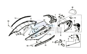 GTS 125 EURO 3 drawing COWLING / TAIL LIGHT