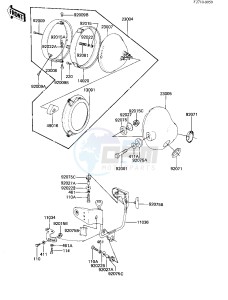 KZ 1000 M [CSR] (M1-M2) [CSR] drawing HEADLIGHT -- KZ1000-M2- -