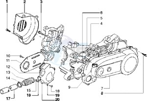 Typhoon 125 drawing Clutch cover-scrool cover