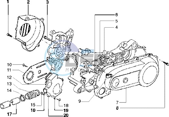 Clutch cover-scrool cover