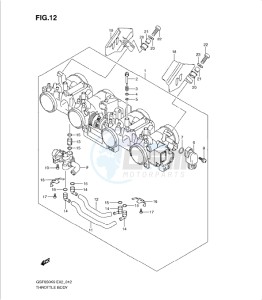 GSF650/S drawing THROTTLE BODY