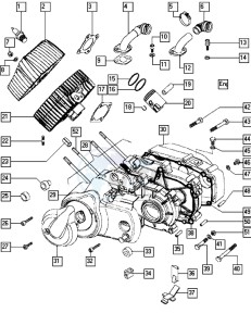 STREETMATE_25-45kmh_K8-L0 50 K8-L0 drawing Crankcase