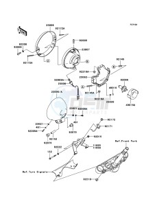 VN900_CUSTOM VN900C7F GB XX (EU ME A(FRICA) drawing Headlight(s)(UK)