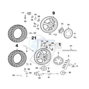 SAT 250 SC drawing WHEELS