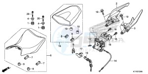 CBR125RF CBR125R 2ED - (2ED) drawing SEAT