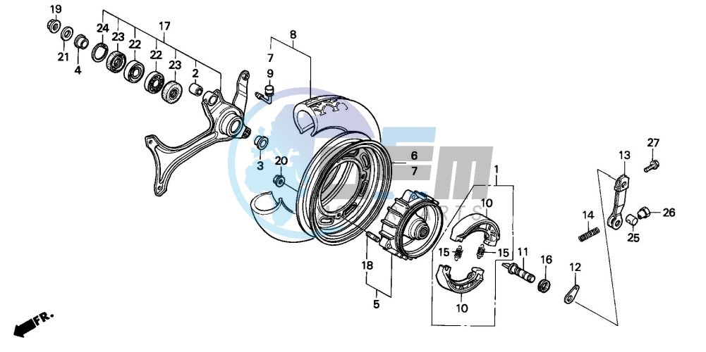 REAR WHEEL (CH125J/L/M/N/P/R)