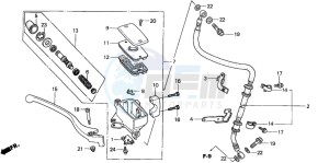 VT750CA drawing FR. BRAKE MASTER CYLINDER