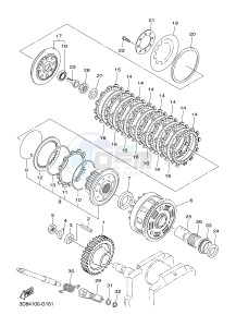 XVS1300A MIDNIGHT STAR (1CS4) drawing CLUTCH