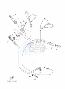 MT-09 MTN850-A (BS2G) drawing STEERING HANDLE & CABLE