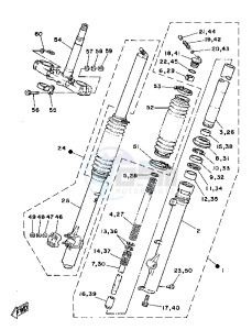 TT A 350 drawing FRONT FORK